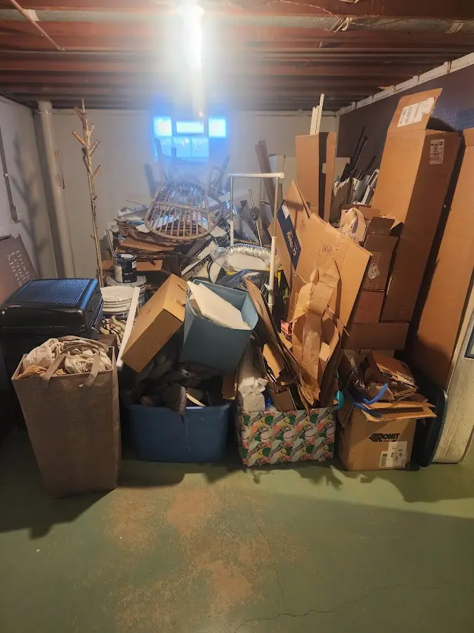 Roll-off dumpster container at job site for Concrete Dumpster Rental in Piscataway